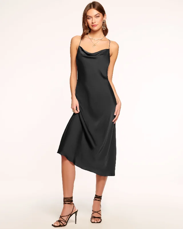 Averi Slip Midi Dress Fashionable One-Shoulder Midi Dress