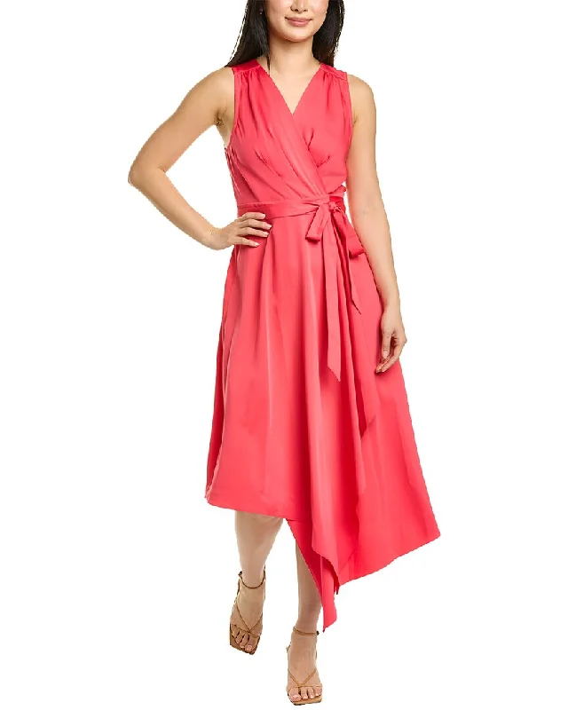 BCBGMAXAZRIA Wrap Midi Dress Chic Bohemian Midi Dress