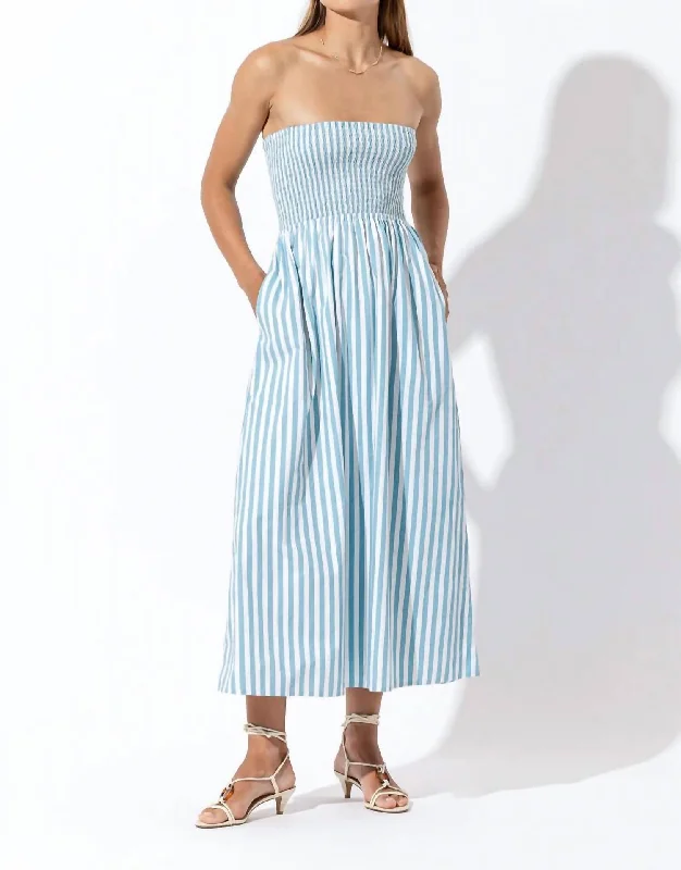 Dion Poplin Midi Dress In Arctic Fashionable Casual Midi Dress