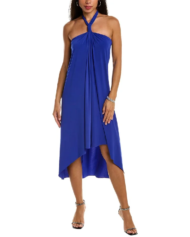 Halston Lulu Midi Dress Stylish High-Waisted Midi Dress