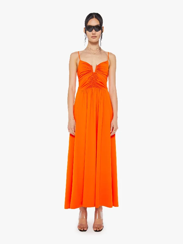 Maria Cher Francine Midi Dress - Orange Fashionable Pencil Midi Dress