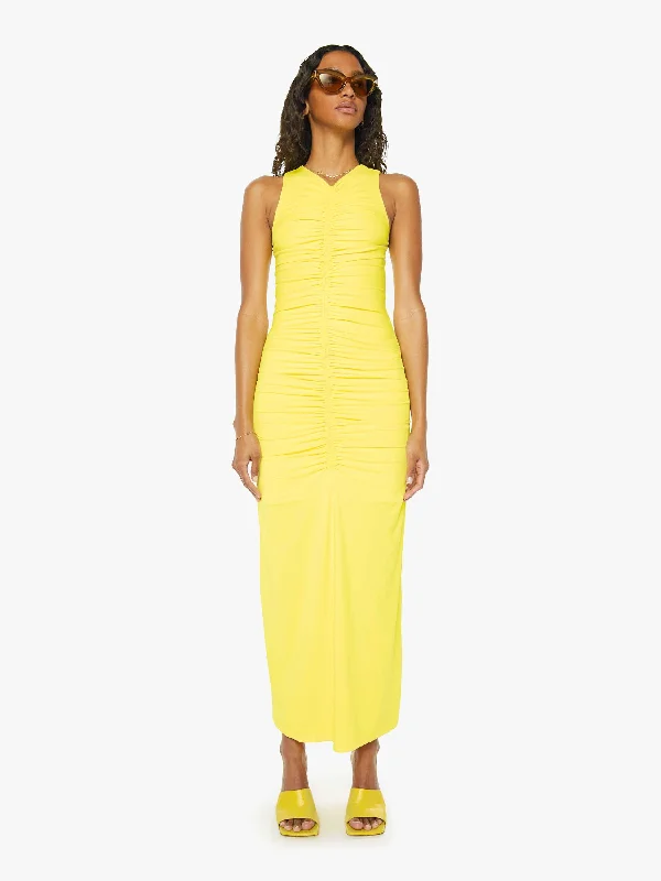 Maria Cher Mich Midi Dress - Yellow Chic Bohemian Midi Dress