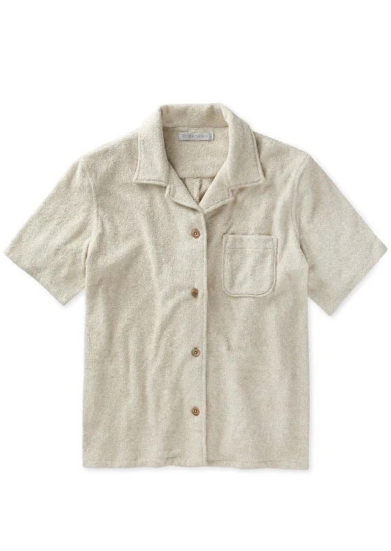 Outerknown Women's Hightide Button Up Shirt Trendy Button-Front Short Sleeve