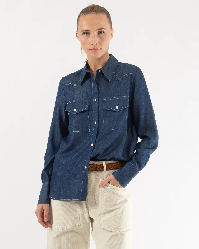 Rancher's Daughter Shirt Casual Button-Up Short Tee