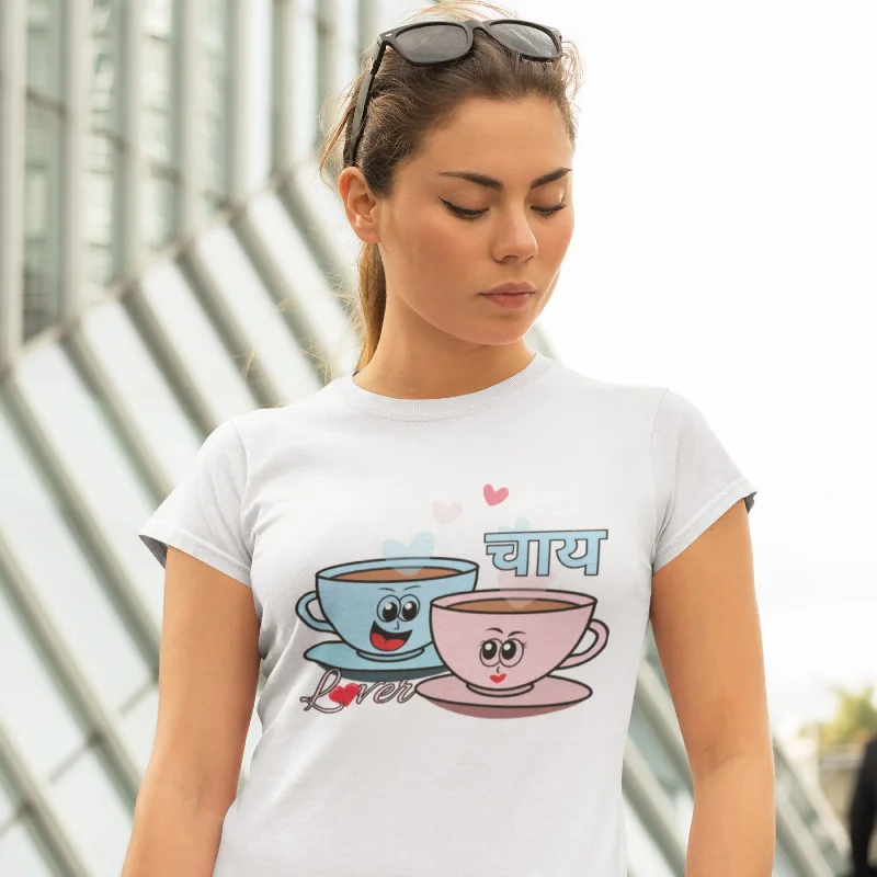 Chai Lover Round Neck Half Sleeve Classic T-Shirt Terry Blend Velvet Blend Canvas Blend