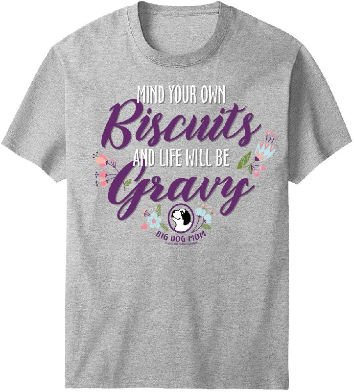 BD Mom Biscuits & Gravy T-Shirt Collared T-Shirt Boat Neck A-Line