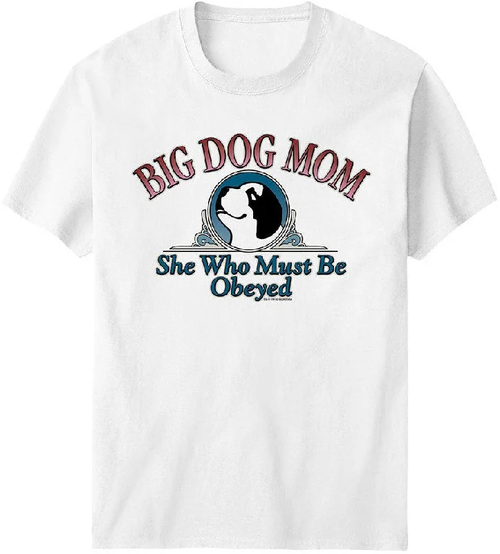 Big Dog Mom T-Shirt Silk Blend Satin Velvet