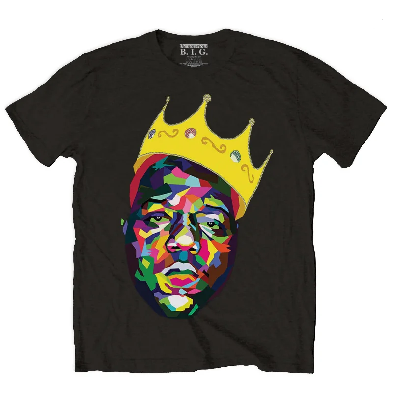 Biggie Smalls | Official Band T-Shirt | Crown Denim Fabric Leather Fabric Suede Fabric