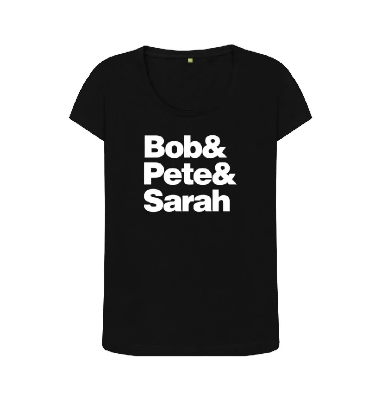 Bob&Pete&Sarah scoop neck t-shirt Welt Pockets Slit Pockets