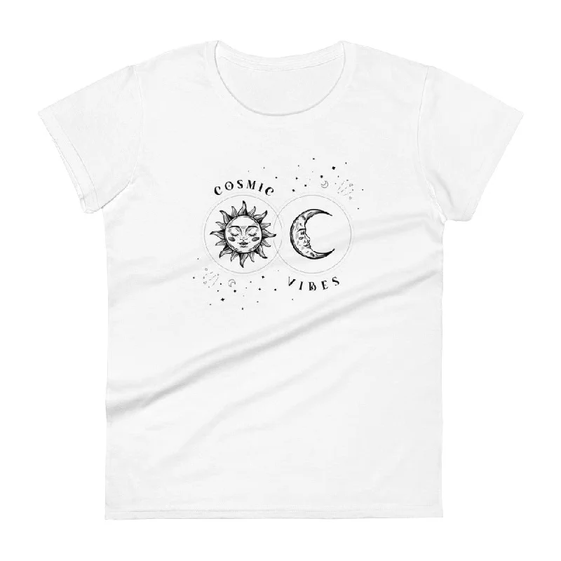 Cosmic Vibes Womens Tee Cashmere Blend Cotton Blend Poly Blend