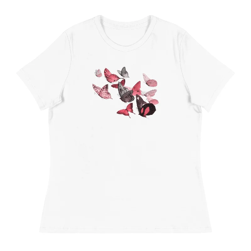 Flying Butterflies Women's Tee Boxy Fit Fitted Loose