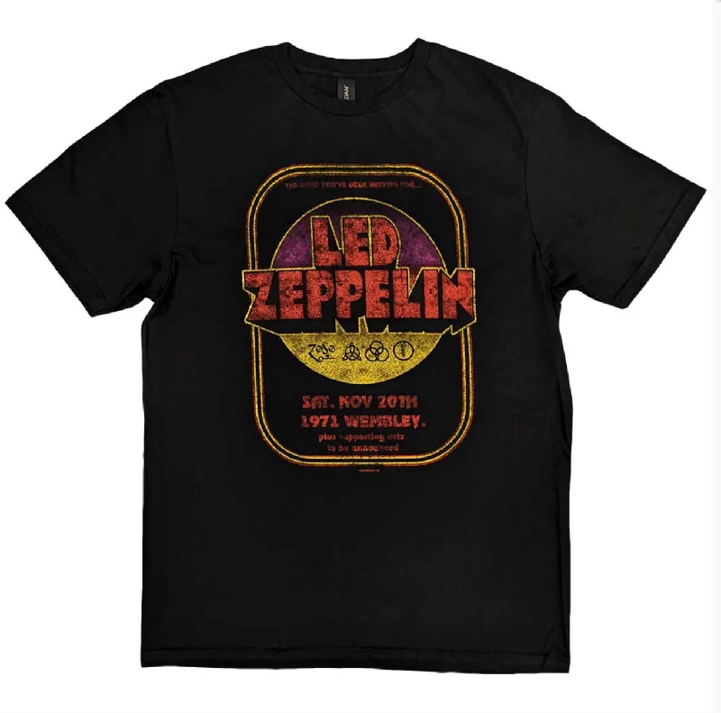 Led Zeppelin | Official Band T-shirt | 1971 Wembley Polka Dot Checkered Tartan