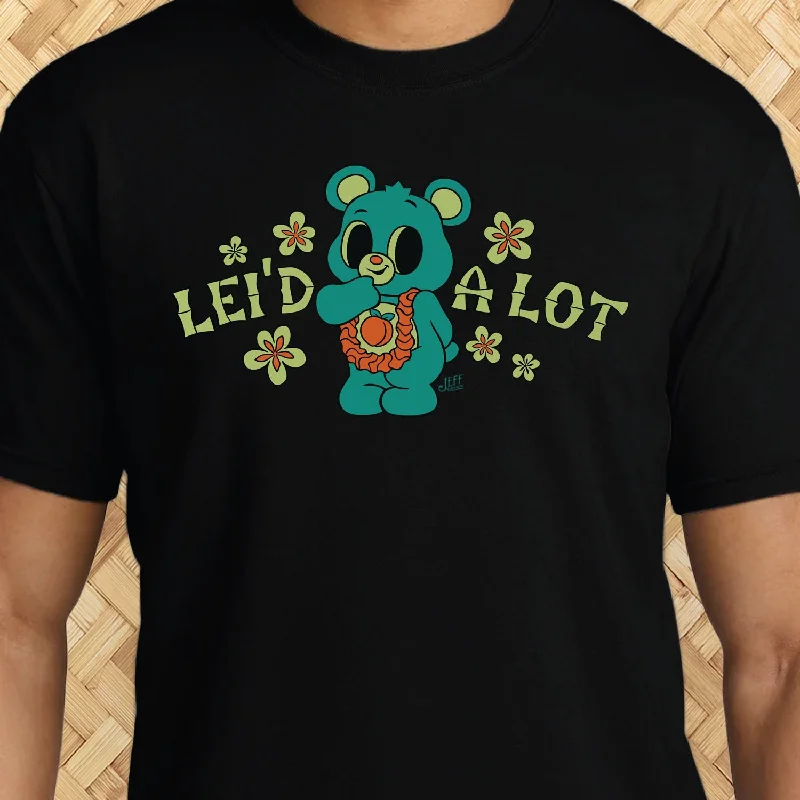 'Lei'd Alot Bear' Unisex Tee Thin T-Shirt Open Front Quick Dry