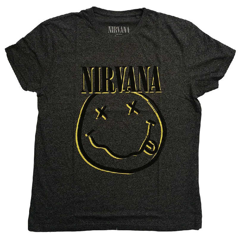 Nirvana | Official Band T-Shirt | Inverse Happy Face Modern Contemporary Chic