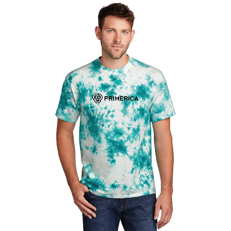 Port & Company Unisex Crystal Tie-Die Tees Spandex Blend Rayon Blend Denim Blend