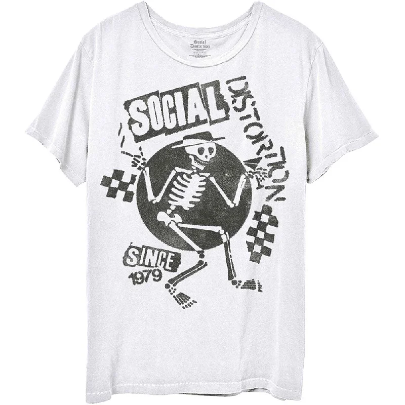 Social Distortion | Official Band T-shirt | Speakeasy Checkerboard Ribbed Striped Patterned