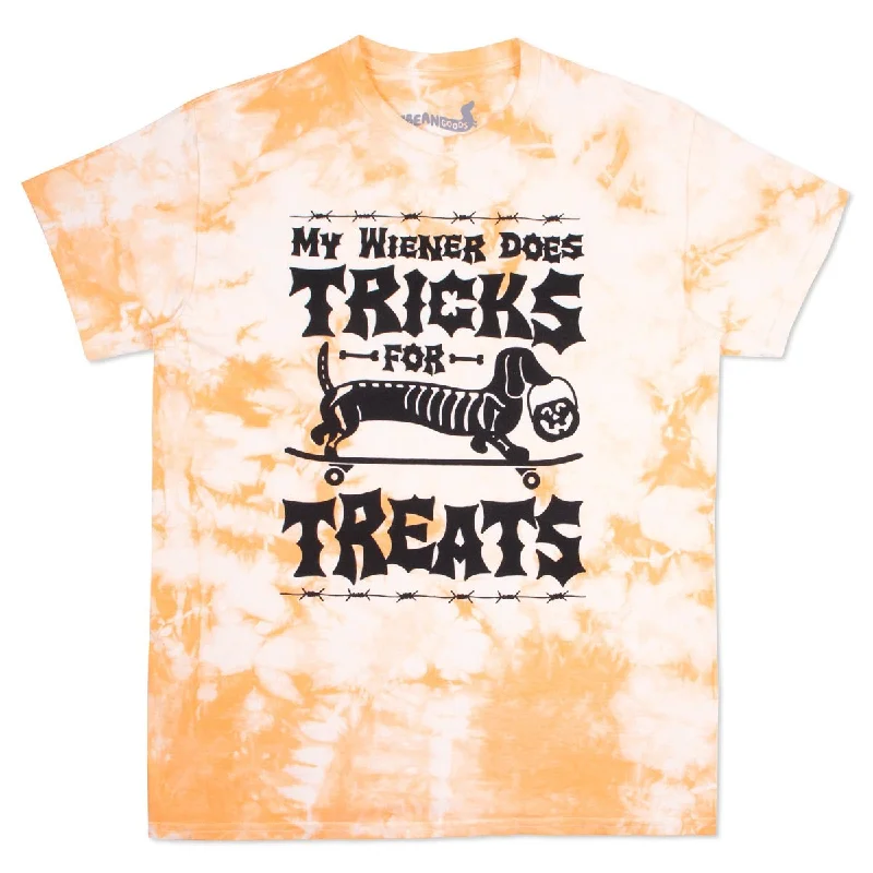 tricks for treats unisex tie-dye tee Satin Blend Silk Blend Wool Blend