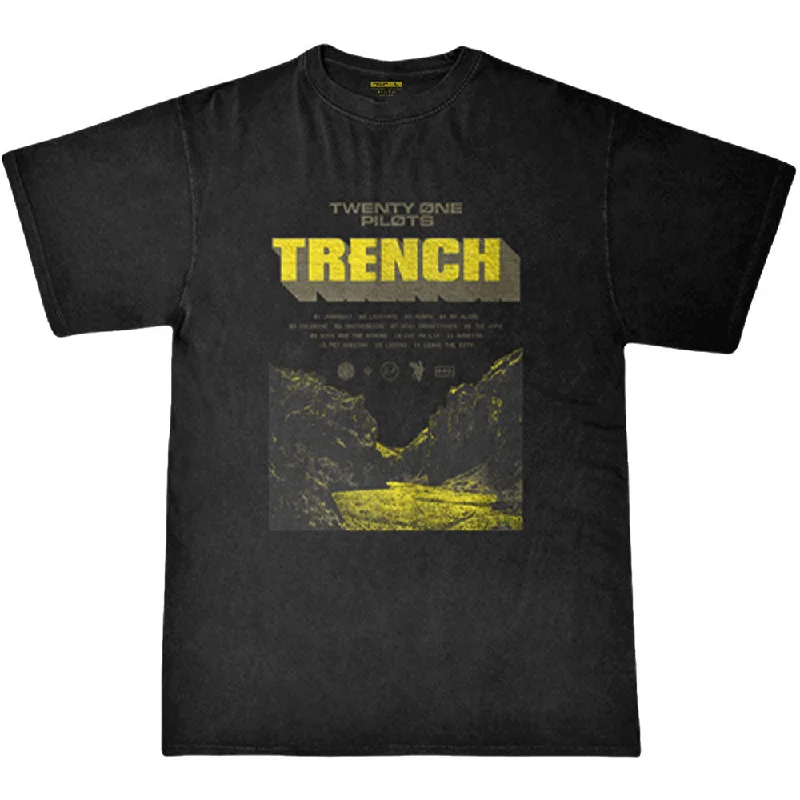 Twenty One Pilots | Official Band T-Shirt | Trench Cliff Solid Print Embellished