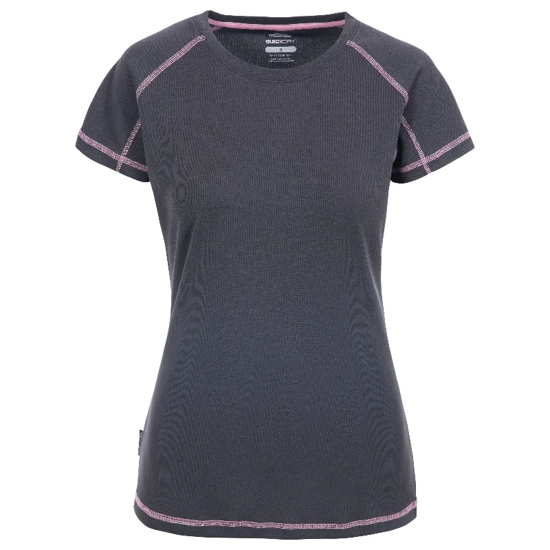 Viktoria Women's Active T-Shirt - Dark Grey Elegant Classic Vintage