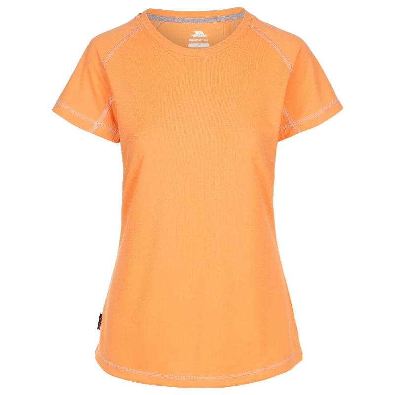 Viktoria Women's Active T-Shirt - Nectarine Spandex Blend Rayon Blend Denim Blend