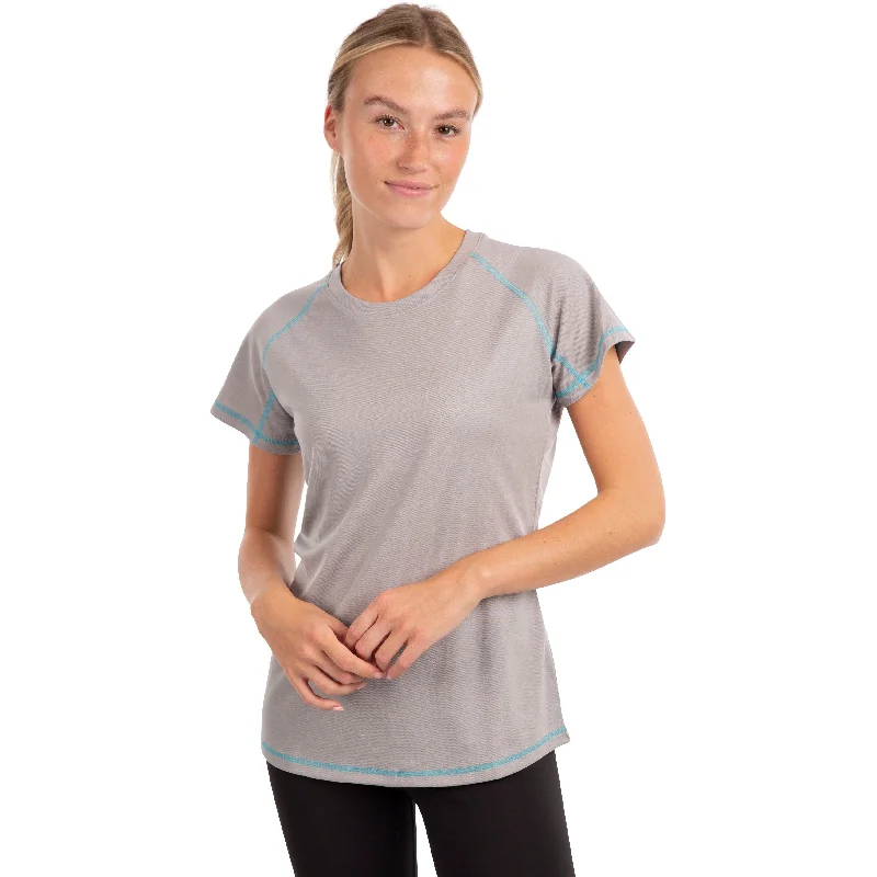 Viktoria Women's Active T-Shirt - Platinum Mesh Blend Leather Blend Suede Blend