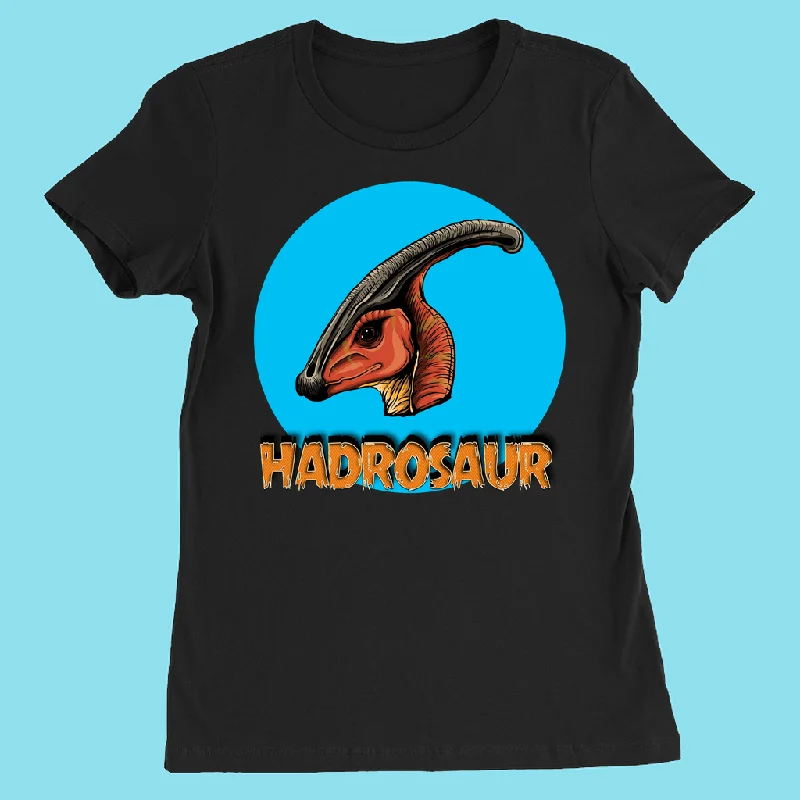 Women Hadrosaur Head T-Shirt Zippered Front Buttoned Front Snap Front