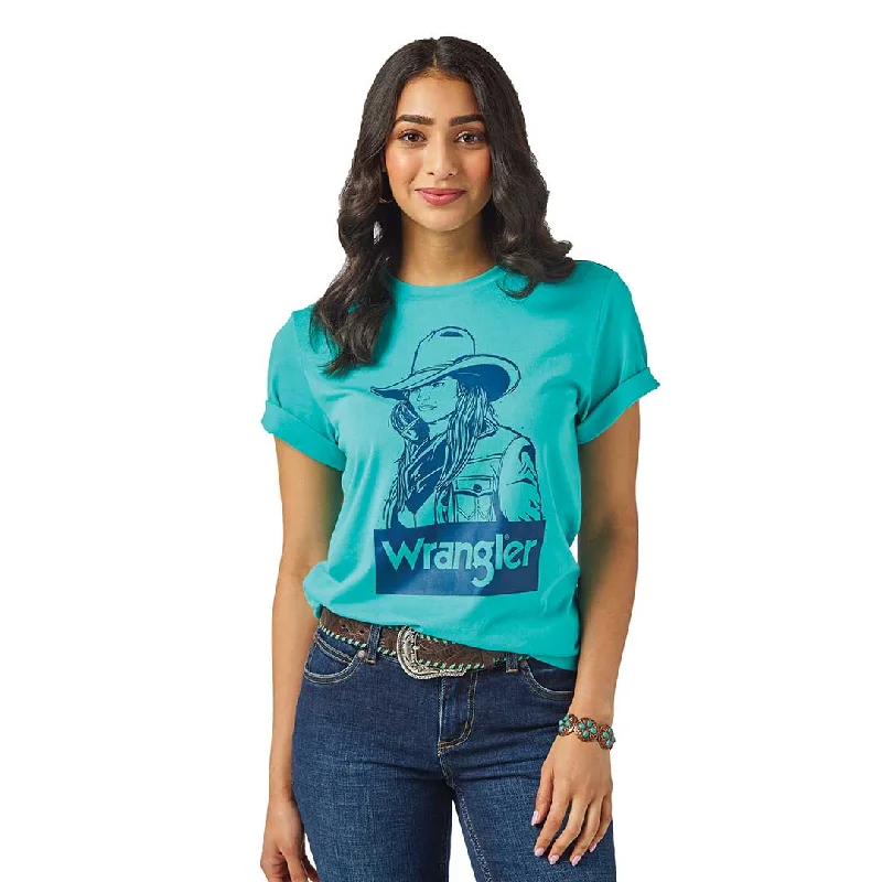 Wrangler Women's Graphic Print T-Shirt Cozy Warm Stylish