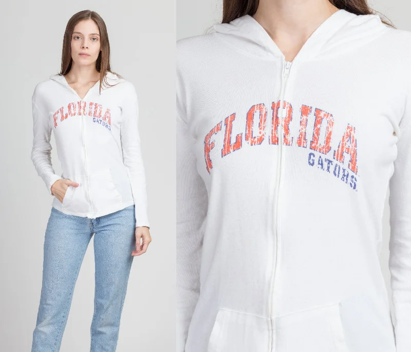 90s Florida Gators Zip Up Hoodie - Extra Small Hoodie with Elastic Waist Stretchable Comfortable