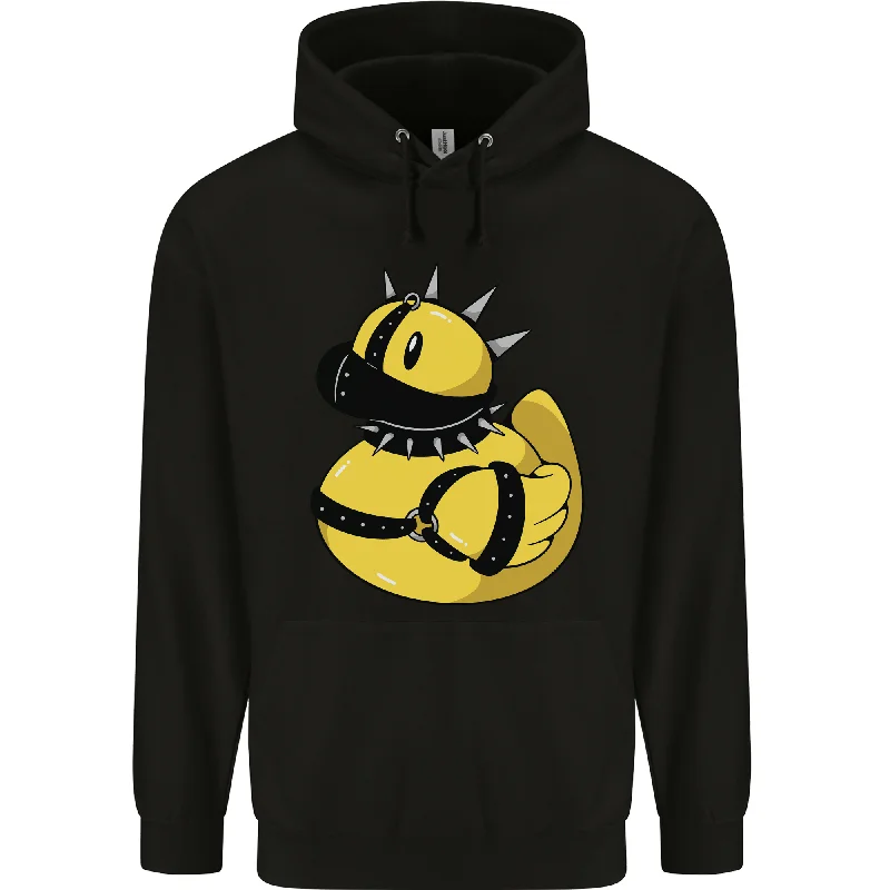 BDSM Rubber Duck Funny Bondage Mens 80% Cotton Hoodie Hoodie with Ribbed Neckline Snug Warm