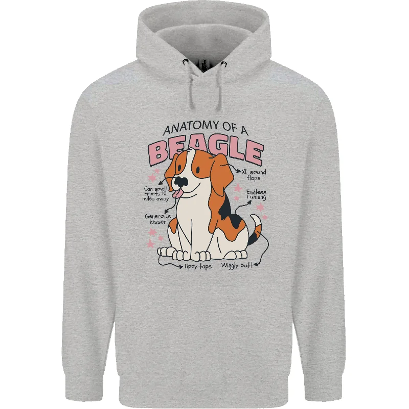 Beagle Anatomy Funny Dog Mens 80% Cotton Hoodie Hoodie with Pattern Geometric Abstract