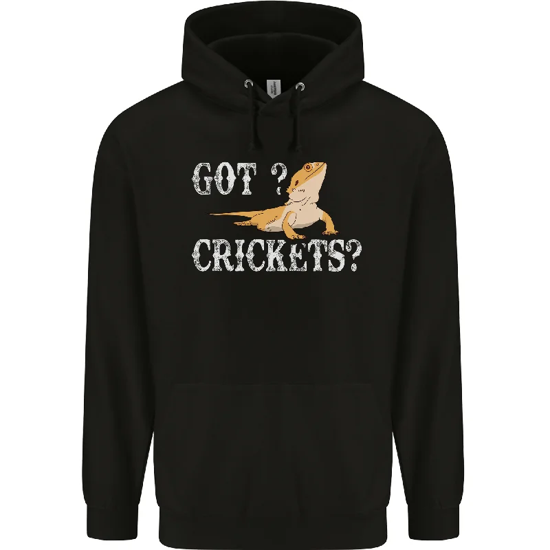 Bearded Dragon Got Crickets Lizard Reptile Mens 80% Cotton Hoodie Hoodie with Batwing Sleeves Loose Dramatic