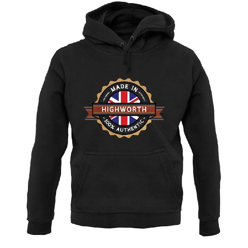 Made In Highworth 100% Authentic Unisex Hoodie Hoodie with Ribbed Neckline Snug Warm