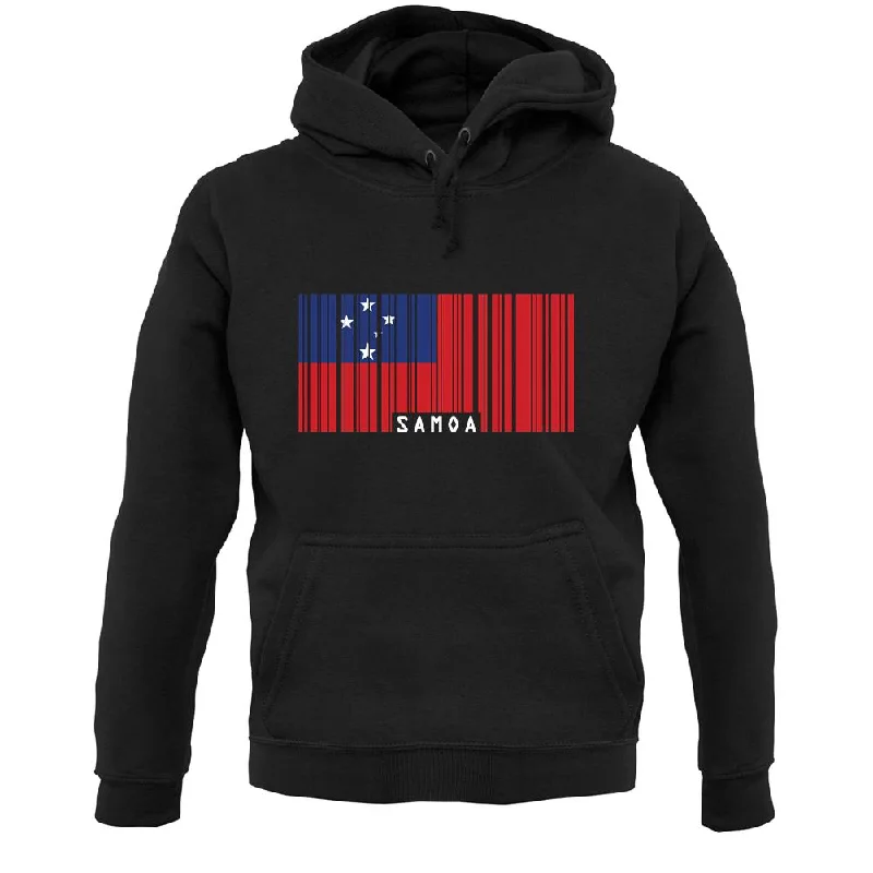 Samoa Barcode Style Flag Unisex Hoodie Hoodie with V-Neck Classic Versatile