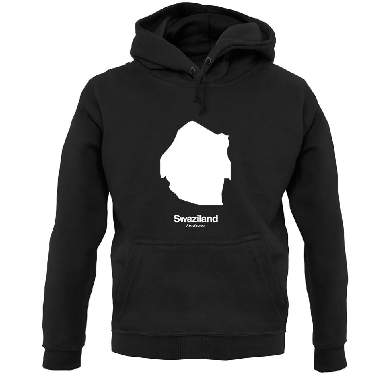 Swaziland Silhouette Unisex Hoodie Hoodie with Velcro Closure Adjustable Secure