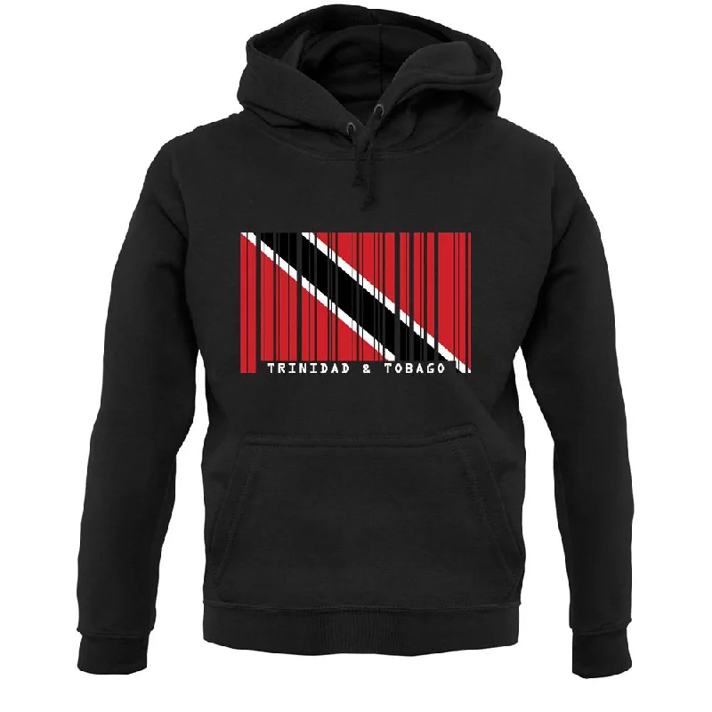 Trinidad And Tobago Barcode Style Flag Unisex Hoodie Hoodie with Oversized Fit Loose Comfortable