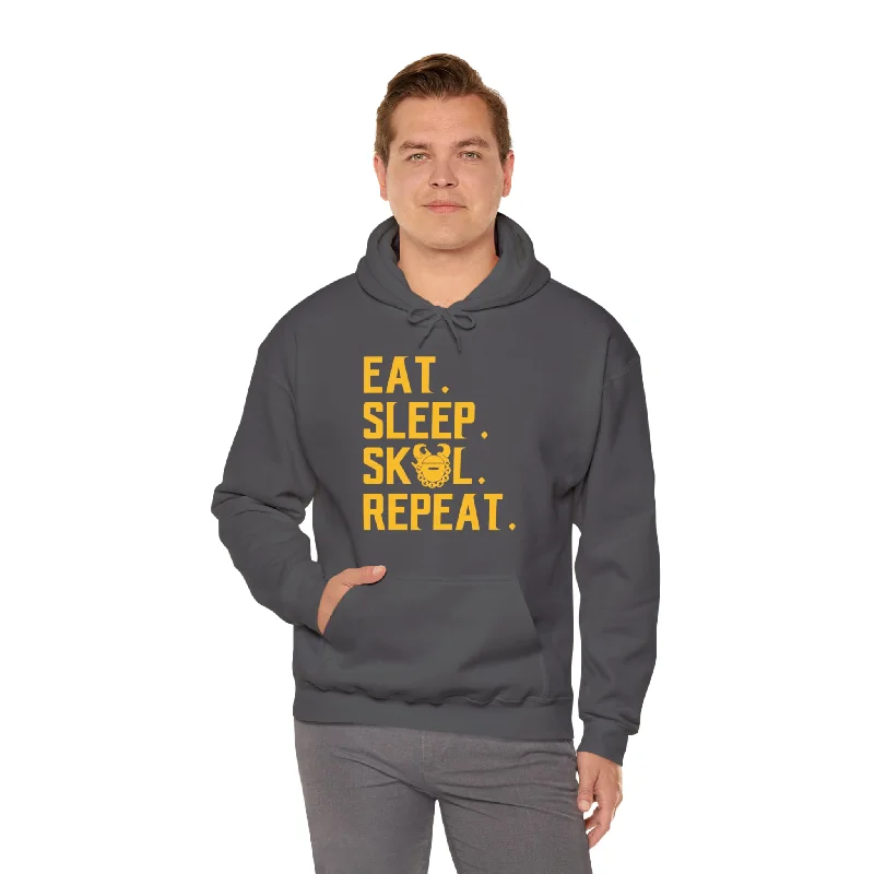 Unisex Heavy Blend™ Hoodie - Eat. Sleep. Repeat. Hoodie with Hem Ribbing Snug Secure