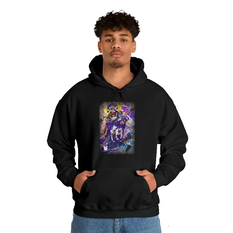 Unisex Heavy Blend™ Hoodie - Griddy Dance Hoodie with Fur Luxurious Winter