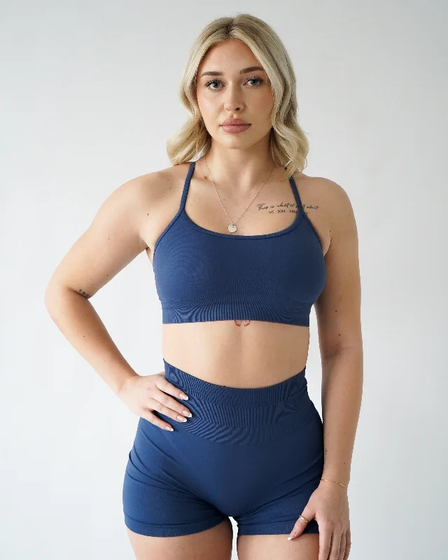 Enhance Adjustable Sports Bra - Denim Sexy Underwire Bra