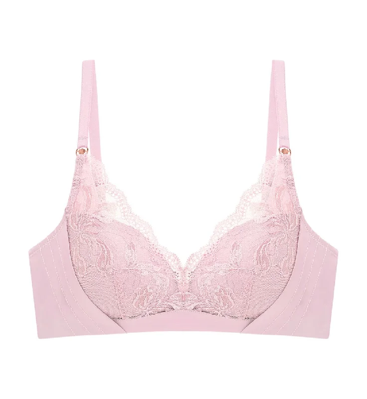 Florale Rose Lilies Non-Wired Padded Bra Simple Wireless Bra