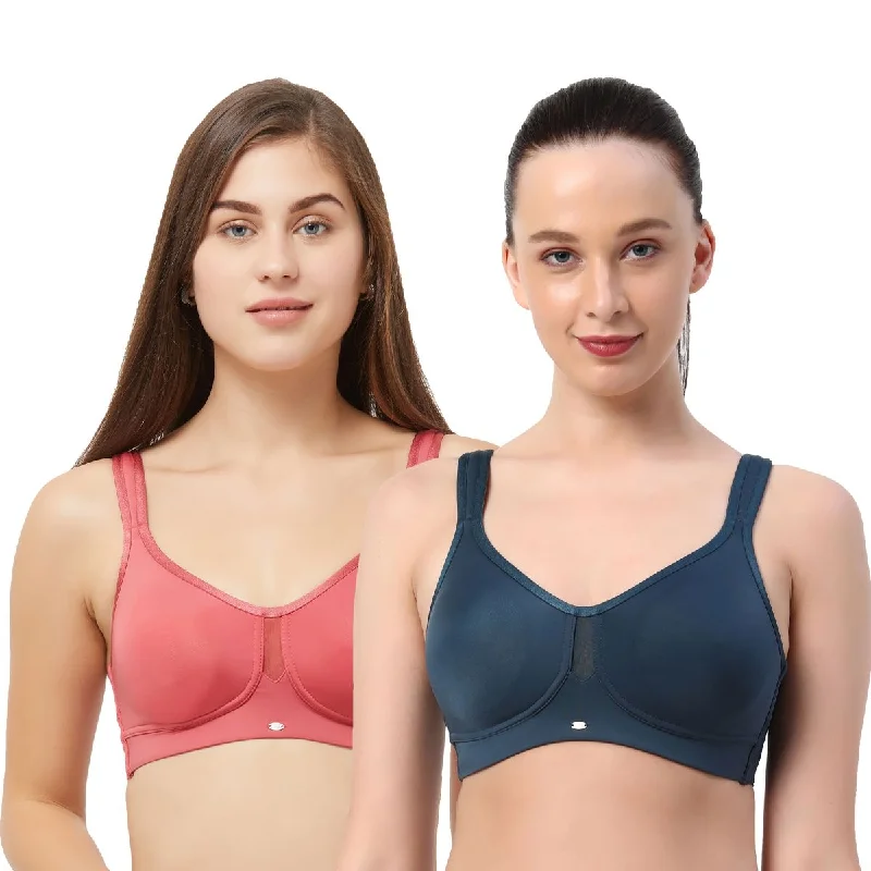 Full Coverage Minimiser Non Padded Non Wired Bra- Combo CB-328 Padded Push-Up Bra