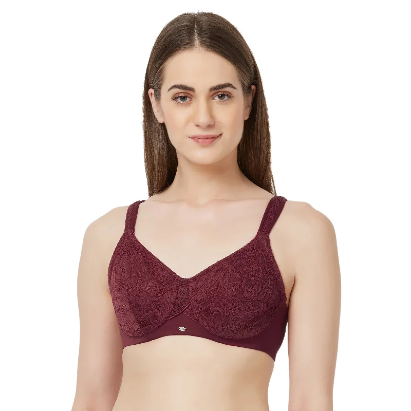 Full Coverage Non Padded Wired Lace Bra - FB-610 Soft Strapless Bra