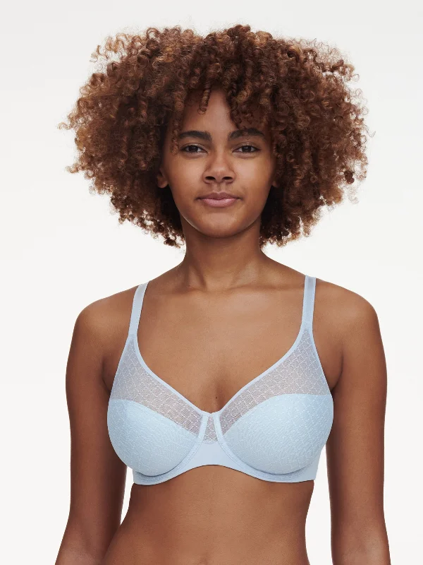 Norah Chic Flex Fit Unlined Bra In Slate Blue - Chantelle Wireless Push-Up Bra