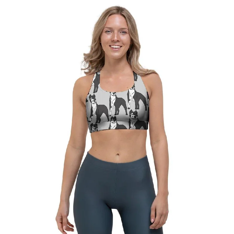 Pitbull Print Sports Bra Minimalist Wireless Bra