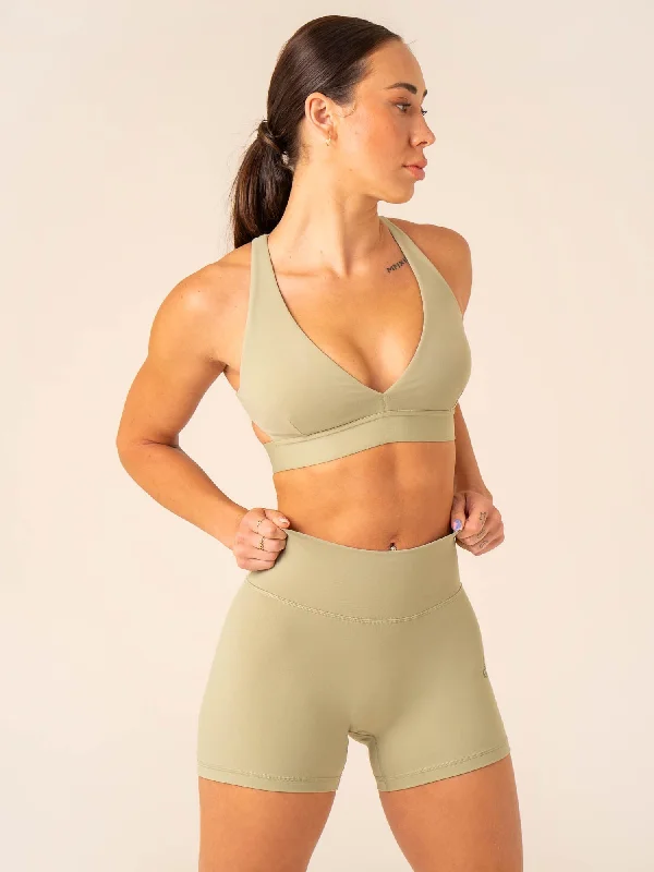 Prime Sports Bra - Olive Stretchy Wireless Bra