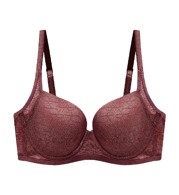 SIGNATURE SHEER WIRED PADDED BRA Chic Satin Bra