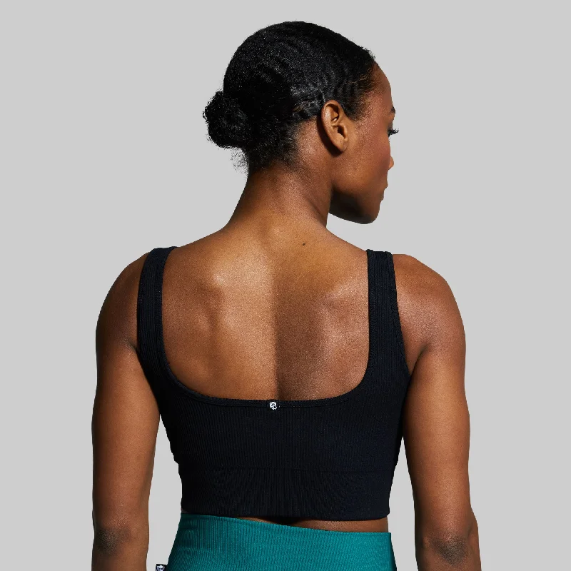 Studio Sports Bra (Black) Soft Mesh Bra