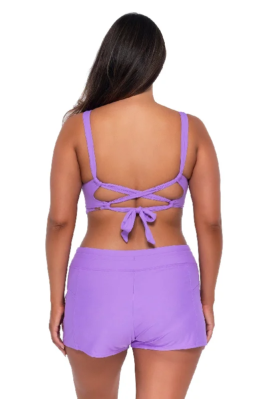 Sunsets Escape Passion Flower Laguna Swim Short Comfortable Swim Dress