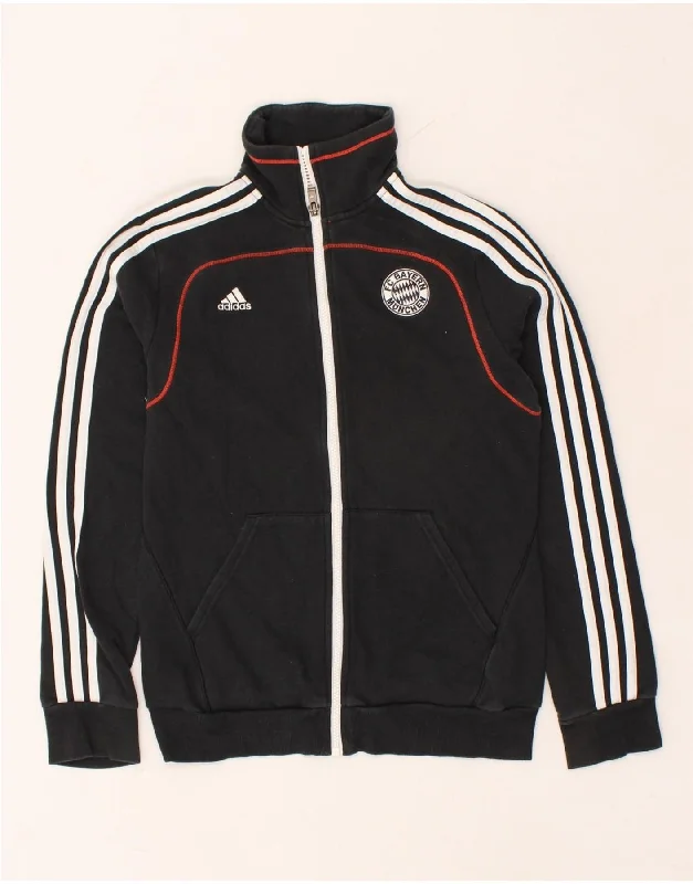 ADIDAS Womens Tracksuit Top Jacket UK 8/10 Small Black Cotton One-Shoulder Jacket Off-the-Shoulder Jacket Asymmetrical Jacket