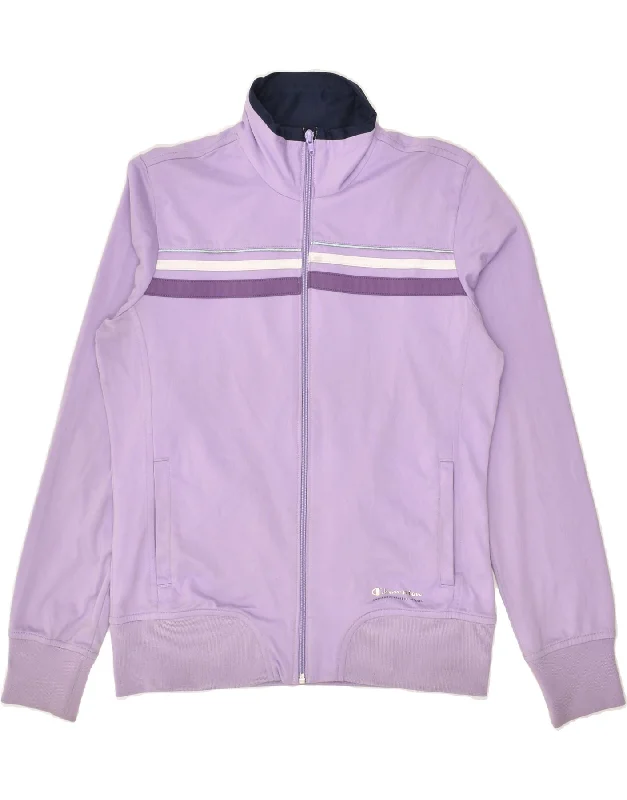 CHAMPION Womens Heritage Fit Tracksuit Top Jacket UK 14 Medium Purple Jersey Jacket Tulle Jacket Batik Jacket