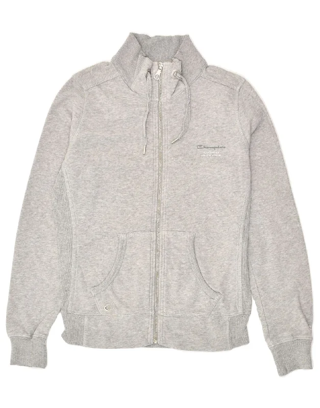 CHAMPION Womens Tracksuit Top Jacket UK 10 Small Grey Cotton Jacket Blazer Coat